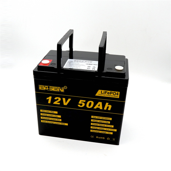 Basen 12V 50AH LiFePO4 Battery Pack Deep Cycles Rechargeable Battery For Solar System