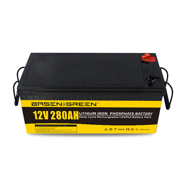 Basen 12V 280Ah Lifeo4 Prismatic Rechargable Battery Pack Deep Cycles For Soalr System