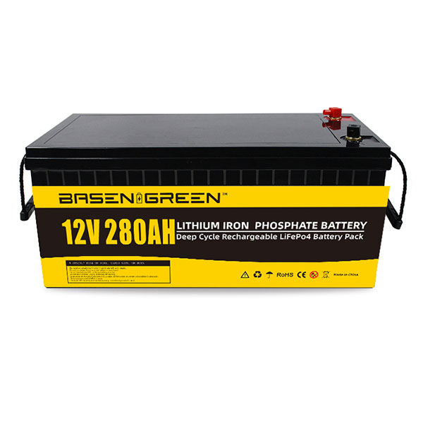 Basen 12V 280Ah Lifeo4 Prismatic Rechargable Battery Pack Deep Cycles For Soalr System