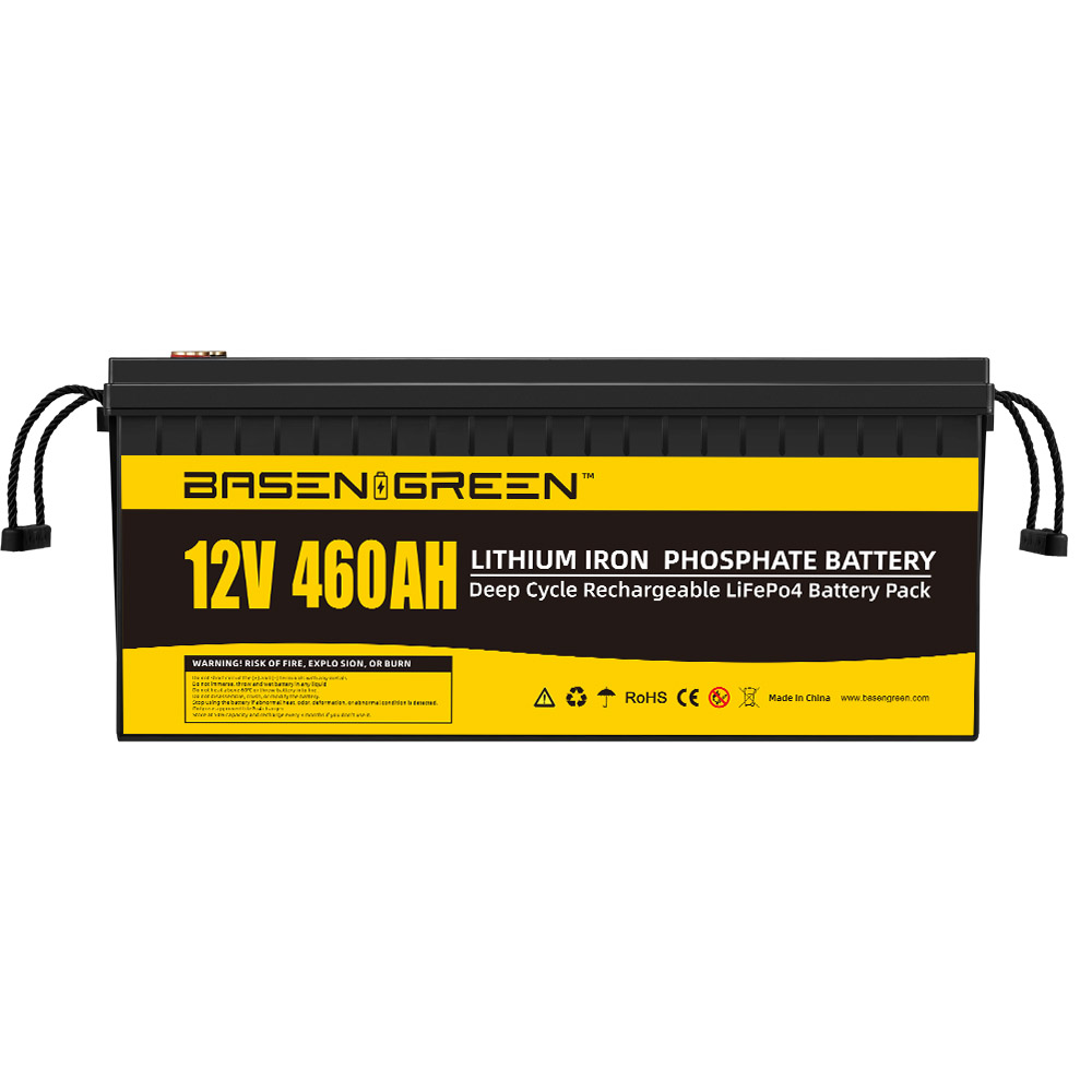 Oem Basen 12V 460Ah Lifepo4 High Capacity Battery Pack Rechargable 5000 Cycle Times