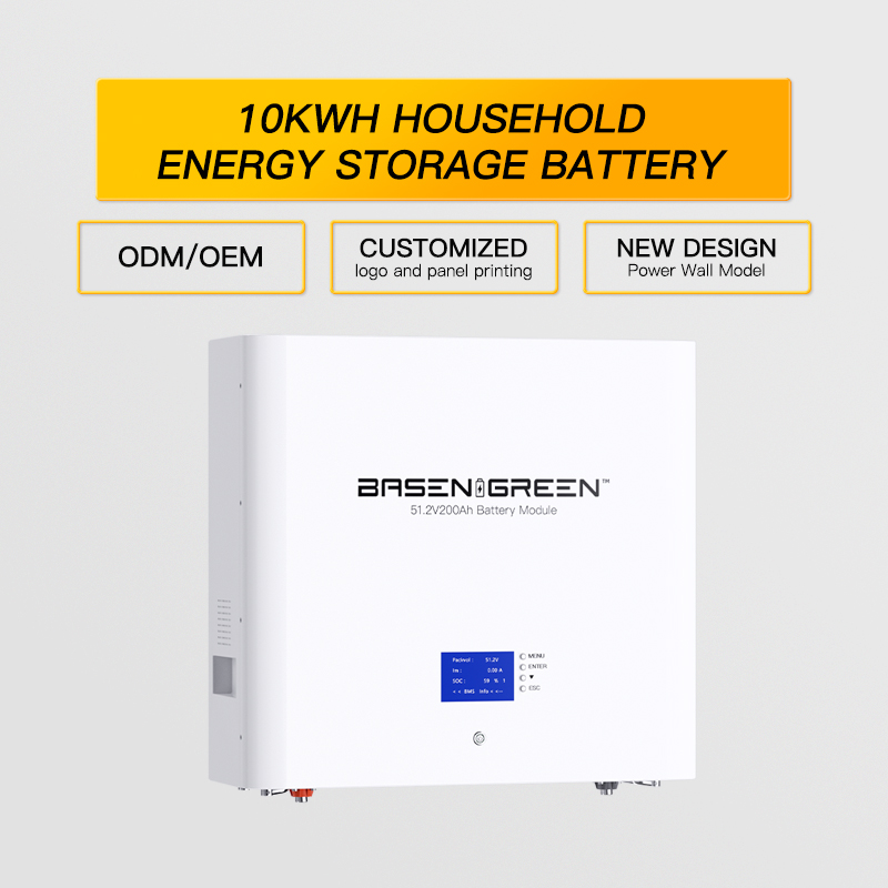  Wall-Mounted 51.2V 10KWH LiFePO4 Battery Pack for Solar Energy Storage